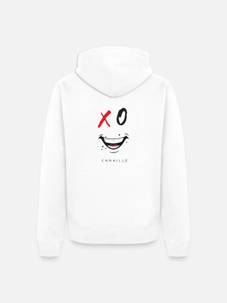 XO Red Canaille - Veste à capuche bio Premium Unisexe - blanc