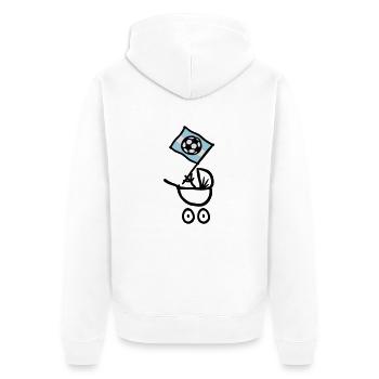 Argentine Bebé Fútbol Fan - Veste à capuche bio Premium Unisexe - blanc - Dos - Thijin (182cm)