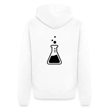 chemist flask profession - Unisex Premium Organic Zip Hoodie - white - Back - Thijin (182cm)