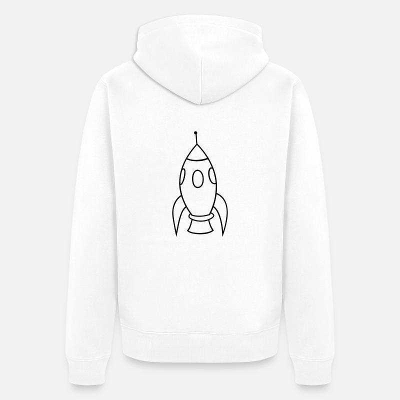 Fusée - Veste à capuche bio Premium Unisexe - blanc