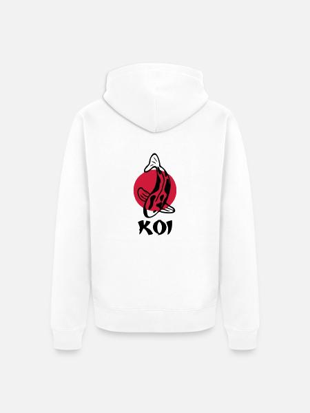 Koi - Unisex Premium Bio Zip Hoodie - Weiß