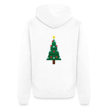 Christmas Tree - Unisex Premium Organic Zip Hoodie - white - Back - Thijin (182cm)