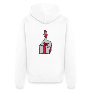 J’adore les cadeaux d’oie de Noël - Veste à capuche bio Premium Unisexe - blanc - Dos - Thijin (182cm)