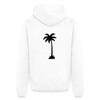 palm tree - Unisex Premium Organic Zip Hoodie - white - Back - Thijin (182cm)