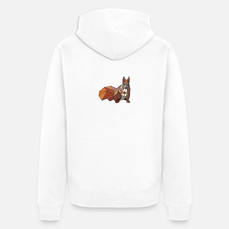 Écureuil blanc - Veste à capuche bio Premium Unisexe - blanc