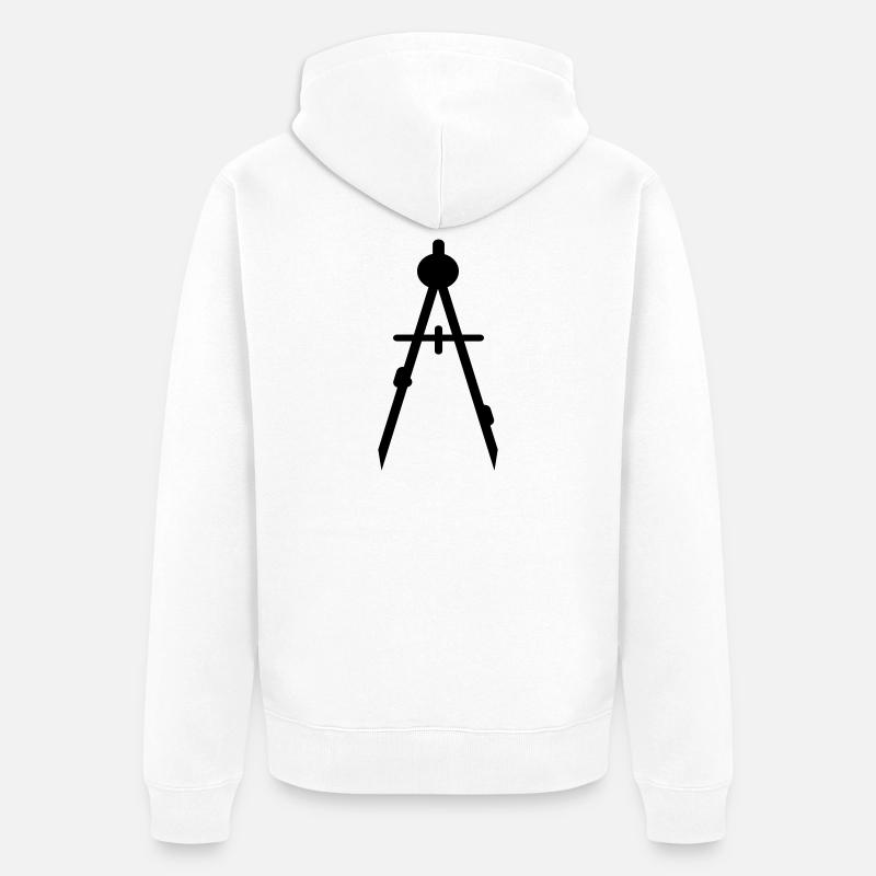 Cercles - Veste à capuche bio Premium Unisexe - blanc