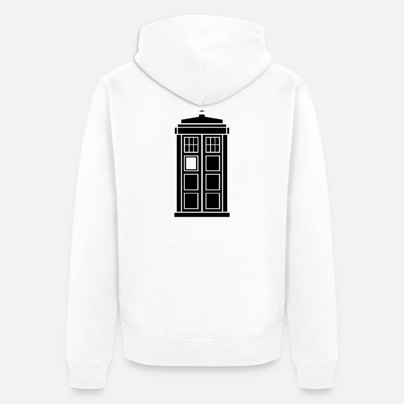 TARDIS - Veste à capuche bio Premium Unisexe - blanc