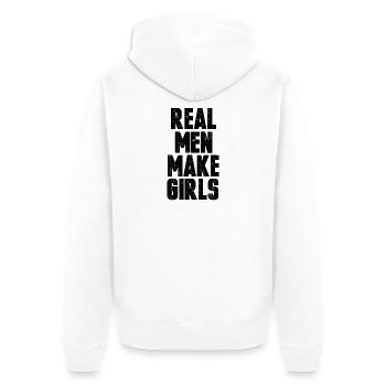Réel Homme de filles papa papa fille cadeau - Veste à capuche bio Premium Unisexe - blanc - Dos - Thijin (182cm)