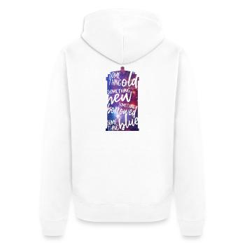 Something Old - Unisex Premium Bio Zip Hoodie - Weiß - Hinten - Thijin (182cm)