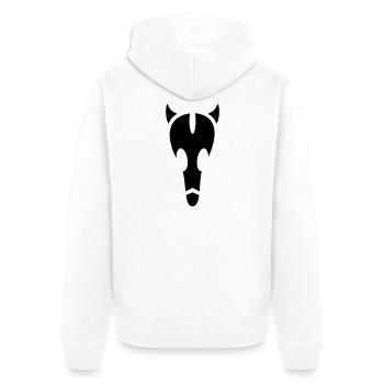 Alien Bull Skull - Unisex Premium Organic Zip Hoodie - white - Back - Thijin (182cm)