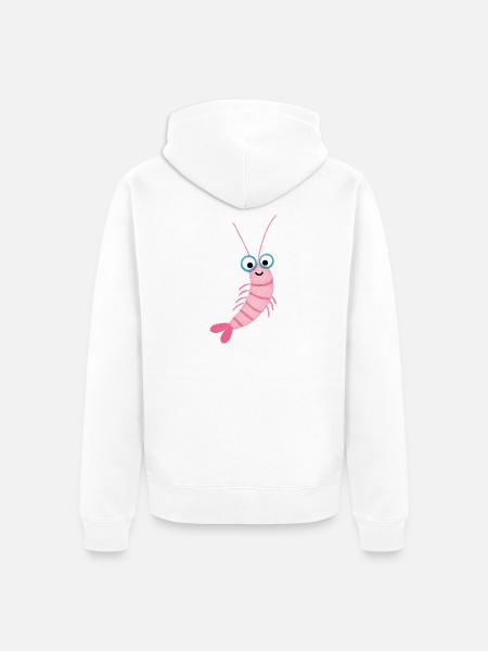Garnele - Unisex Premium Bio Zip Hoodie - Weiß