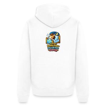 Bettchen Pferdchen Fertig | Bettfertig (md) - Unisex Premium Bio Zip Hoodie - Weiß - Hinten - Thijin (182cm)