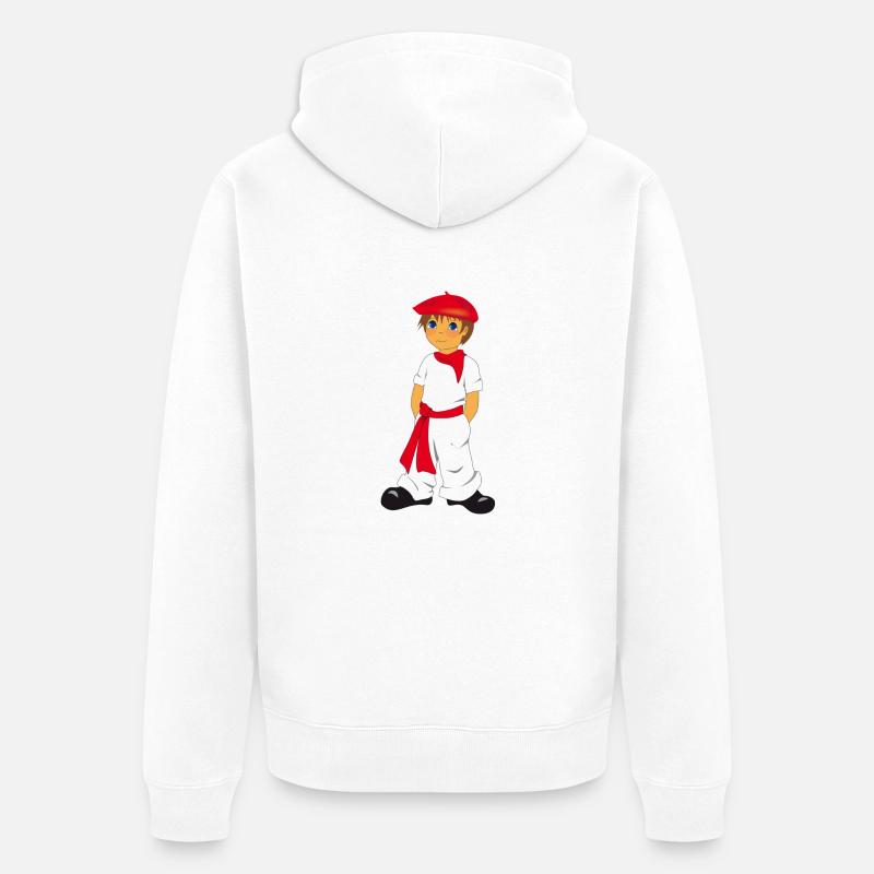 P'tit basque - Veste à capuche bio Premium Unisexe - blanc