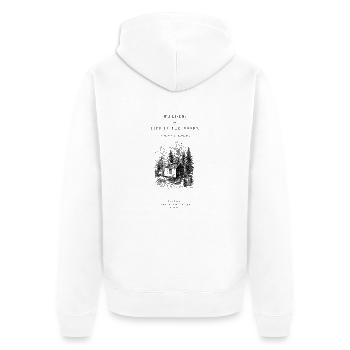walden book cover - Veste à capuche bio Premium Unisexe - blanc - Dos - Thijin (182cm)
