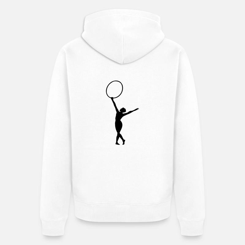 gymnast sport - Veste à capuche bio Premium Unisexe - blanc