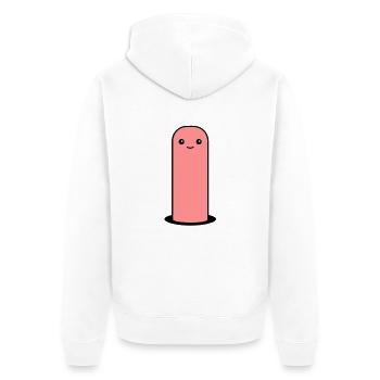 worm - Veste à capuche bio Premium Unisexe - blanc - Dos - Thijin (182cm)