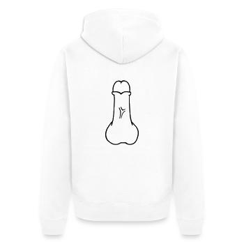 bite penis queue sexe - Veste à capuche bio Premium Unisexe - blanc - Dos - Thijin (182cm)