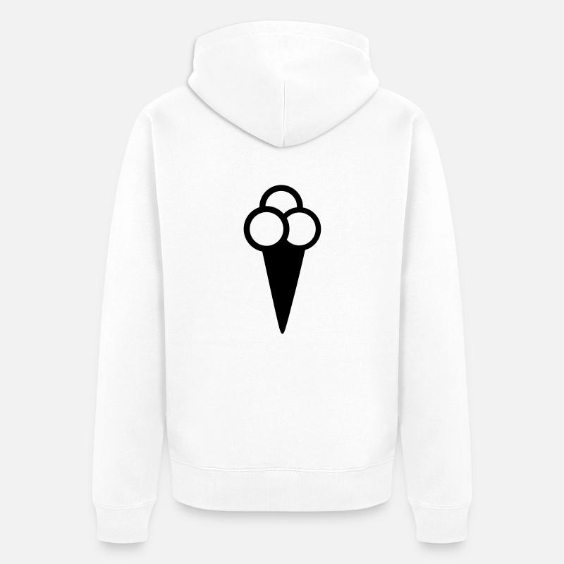 Glace - Veste à capuche bio Premium Unisexe - blanc