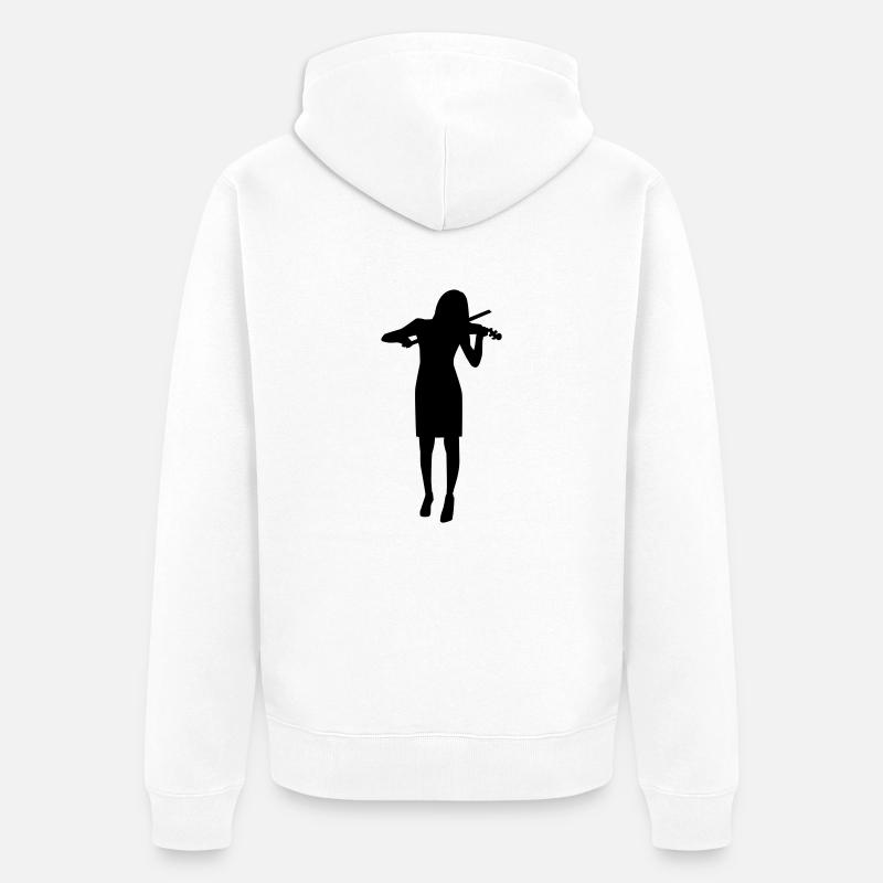 Violon - Veste à capuche bio Premium Unisexe - blanc