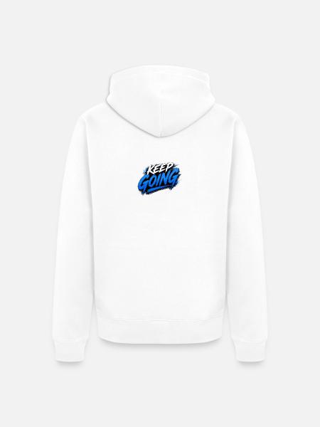 Weiter so, Graffiti-Boost - Unisex Premium Bio Zip Hoodie - Weiß