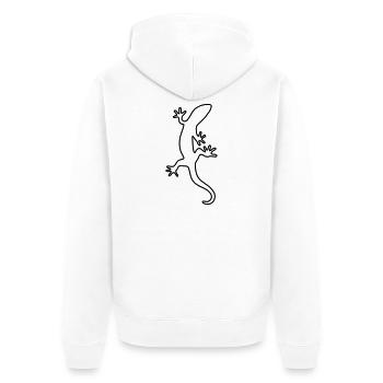 Salamander Lizard Gecko Nature Lurch animal - Unisex Premium Organic Zip Hoodie - white - Back - Thijin (182cm)