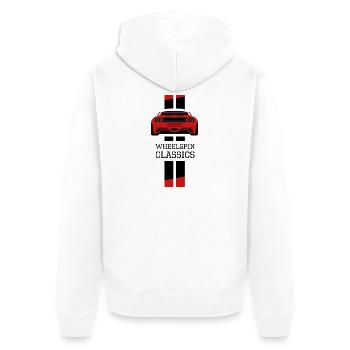 Liberty Walk Rocket Bunny Racing Car Icon icon - Unisex Premium Organic Zip Hoodie - white - Back - Thijin (182cm)