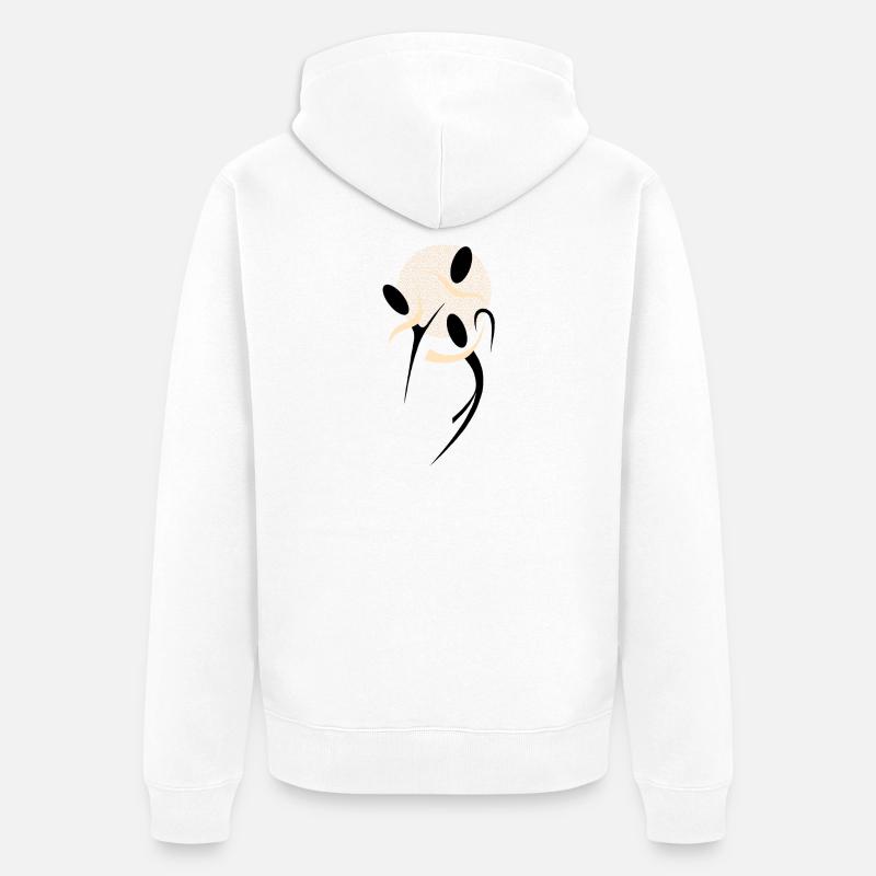 Danse des ombres - Veste à capuche bio Premium Unisexe - blanc
