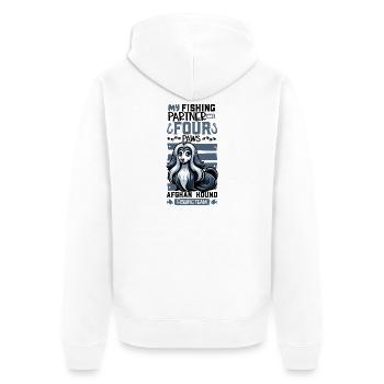 Pêche et chien léopard américain - Veste à capuche bio Premium Unisexe - blanc - Dos - Thijin (182cm)