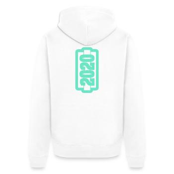 Né en 2020 - Veste à capuche bio Premium Unisexe - blanc - Dos - Thijin (182cm)