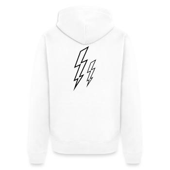 Flashes - Unisex Premium Organic Zip Hoodie - white - Back - Thijin (182cm)