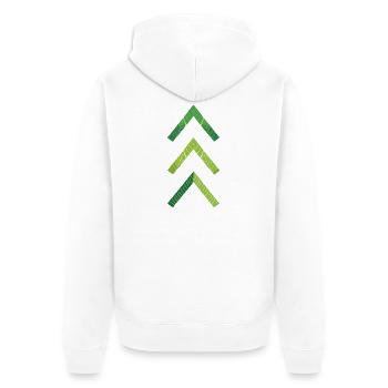 Pfeile des Down-Syndrom-Stammes - Unisex Premium Bio Zip Hoodie - Weiß - Hinten - Thijin (182cm)