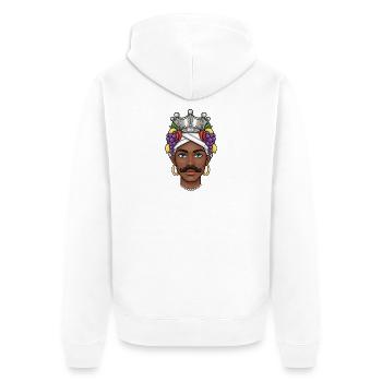 Sicily Dark Brown Man Sicily - Unisex Premium Organic Zip Hoodie - white - Back - Thijin (182cm)