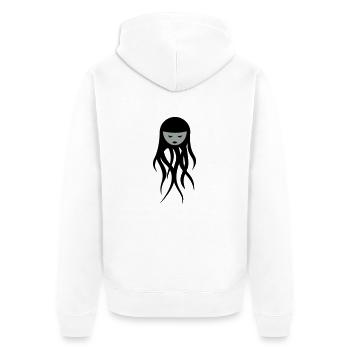 fantôme manger - Veste à capuche bio Premium Unisexe - blanc - Dos - Thijin (182cm)