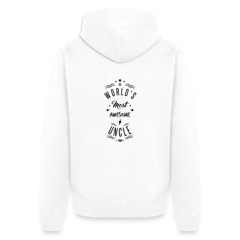 AWESOME UNCLE - Veste à capuche bio Premium Unisexe - blanc - Dos - Thijin (182cm)