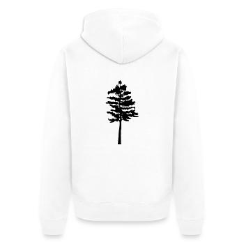 tree 02 - Unisex Premium Bio Zip Hoodie - Weiß - Hinten - Thijin (182cm)