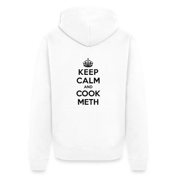 Keep calm and cook meth (Breaking Bad) - Unisex Premium Bio Zip Hoodie - Weiß - Hinten - Thijin (182cm)
