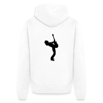 guitar player - Veste à capuche bio Premium Unisexe - blanc - Dos - Thijin (182cm)
