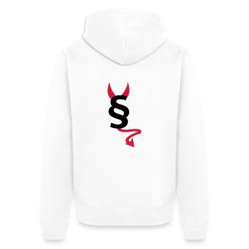 paragraph § - Unisex Premium Organic Zip Hoodie - white - Back - Thijin (182cm)