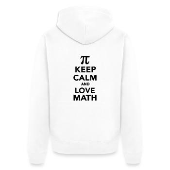 Keep calm and love Math - Unisex Premium Organic Zip Hoodie - white - Back - Thijin (182cm)