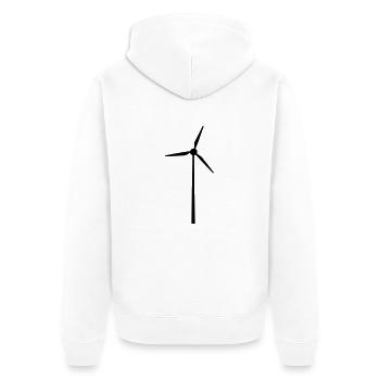 Wind wheel for renewable energies - Veste à capuche bio Premium Unisexe - blanc - Dos - Thijin (182cm)