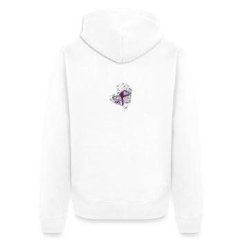 Sport GRS avec ruban - Veste à capuche bio Premium Unisexe - blanc - Dos - Thijin (182cm)