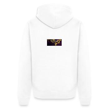 5 - Unisex Premium Bio Zip Hoodie - Weiß - Hinten - Thijin (182cm)