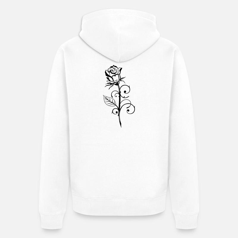 Rose amour, - Veste à capuche bio Premium Unisexe - blanc
