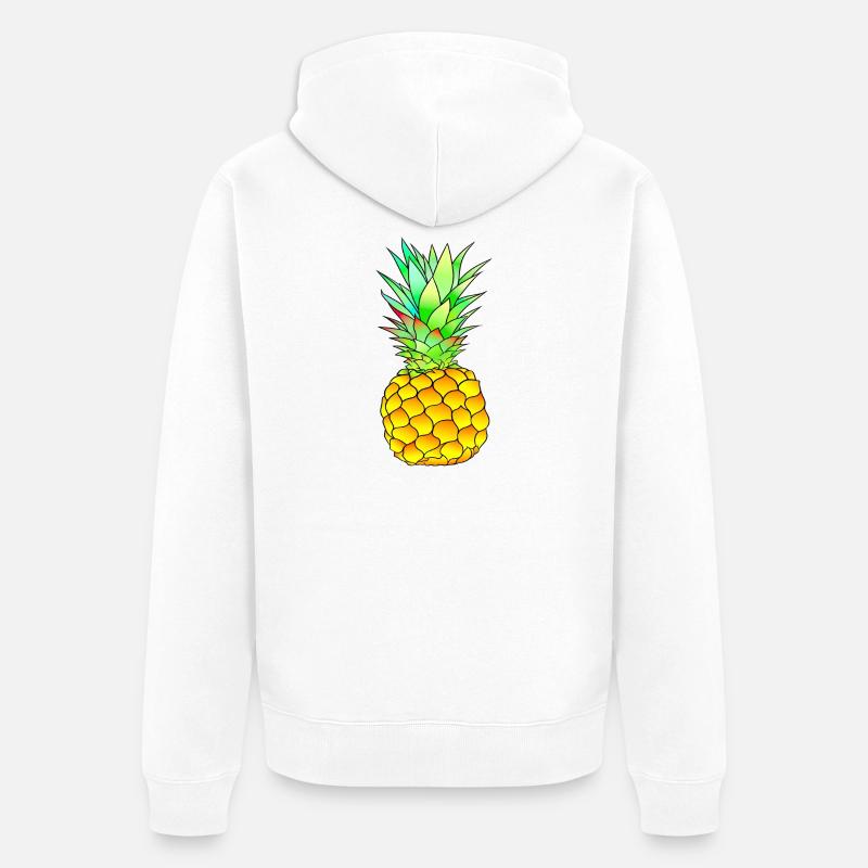 Ananas - Veste à capuche bio Premium Unisexe - blanc