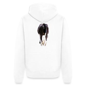 Vache - Veste à capuche bio Premium Unisexe - blanc - Dos - Thijin (182cm)