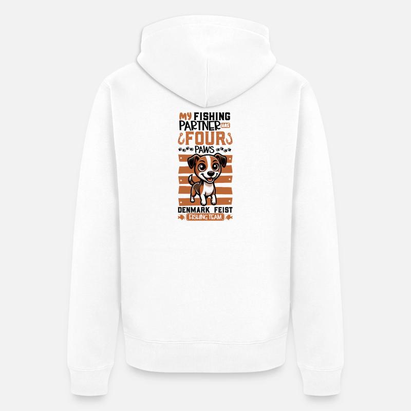 Pêche et Danemark Feist - Veste à capuche bio Premium Unisexe - blanc