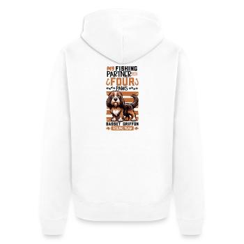 Pêche et Grand Bleu de Gascogne - Veste à capuche bio Premium Unisexe - blanc - Dos - Thijin (182cm)
