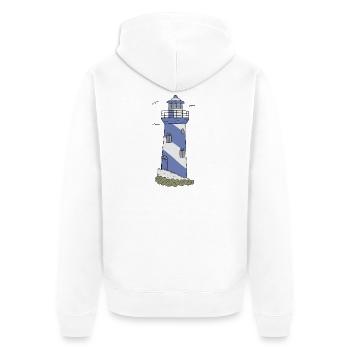 Blauer_Leuchtturm - Veste à capuche bio Premium Unisexe - blanc - Dos - Thijin (182cm)