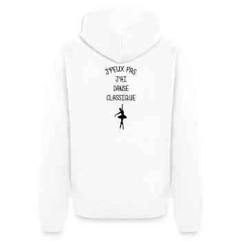 I can't, I have classical dance - Unisex Premium Organic Zip Hoodie - white - Back - Thijin (182cm)