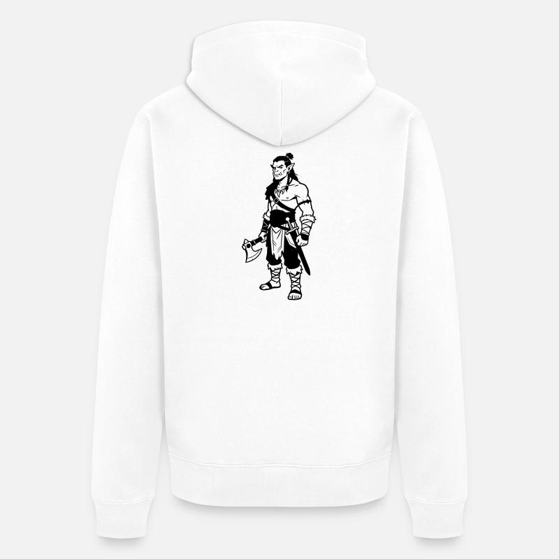 Orc - Veste à capuche bio Premium Unisexe - blanc